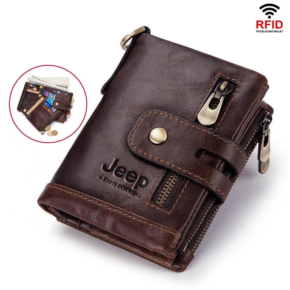 Carteira Jeep Anti Furto em Couro Modelo Kavis Bonwe - Image 5