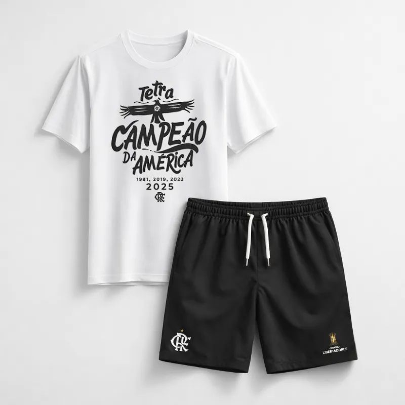 Kit Camiseta + Shorts - Flamengo Tetra - Image 3