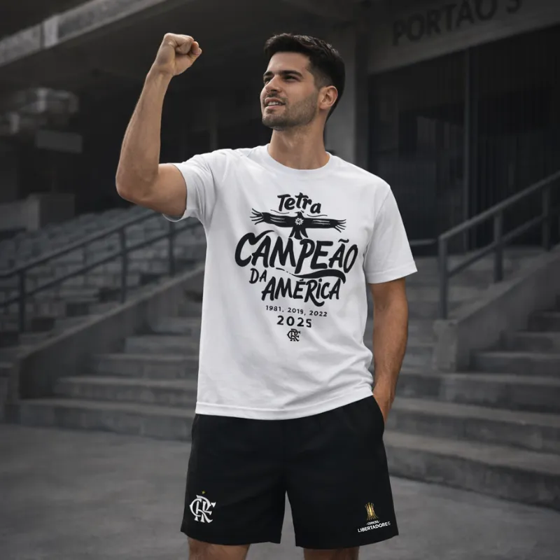 Kit Camiseta + Shorts - Flamengo Tetra - Image 4