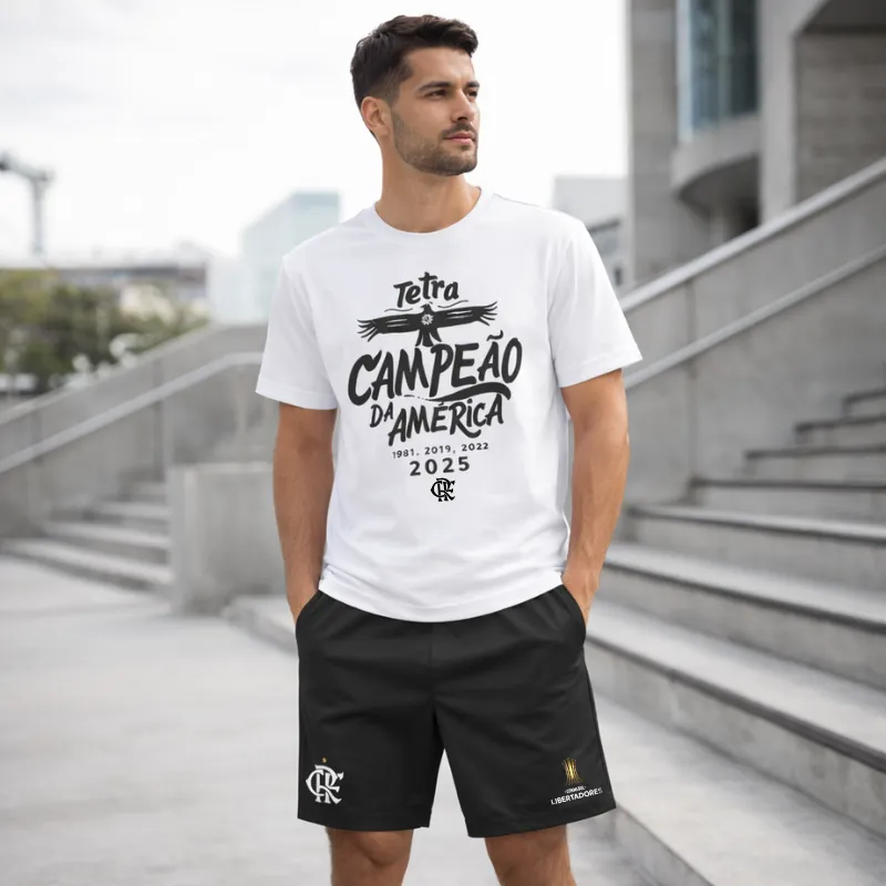 Kit Camiseta + Shorts - Flamengo Tetra - Image 5