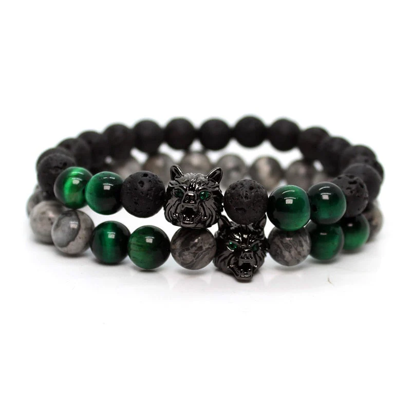 Pulseira de Pedras Lobo Green Wolf - Image 3